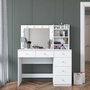 Hanah Home Mesa de Maquillaje Blanca con 10 Focos
